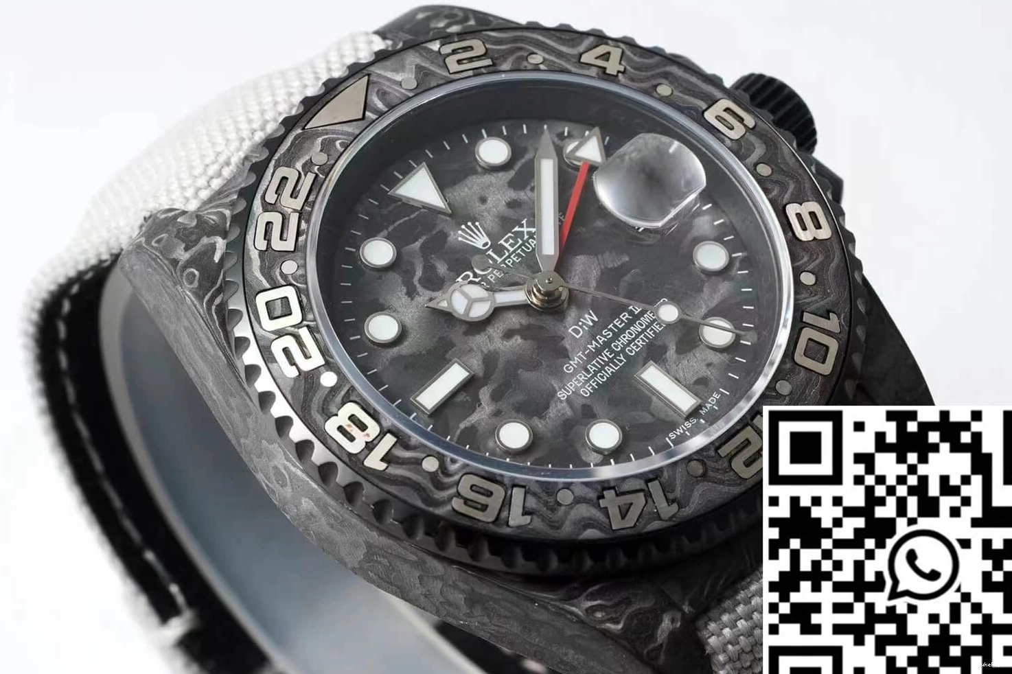 Rolex Carbon Diw Fabric Fiber II GMT-MASTER Dial Strap 0522